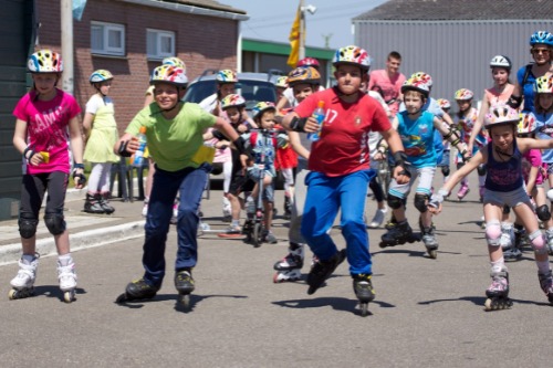 start van de Skeelertoertocht kids